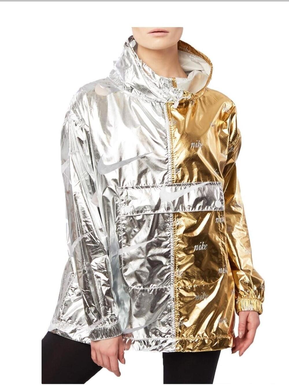 NWOT NIKE Sportswear Metallic Jacket AJ0104 751 - Shiekh Sz SMALL